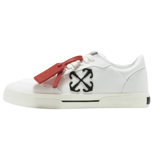 Tênis OFF-WHITE New Low Vulcanized "White/Black" Branco/Preto