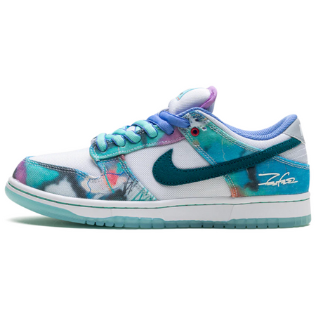 Tênis Nike SB Dunk Low x Futura Laboratories "Bleached Aqua" Multicolor