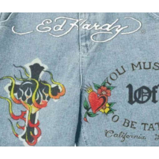 Jorts Exclusiviist 1of1 x Ed Hardy "N1rvana" Azul