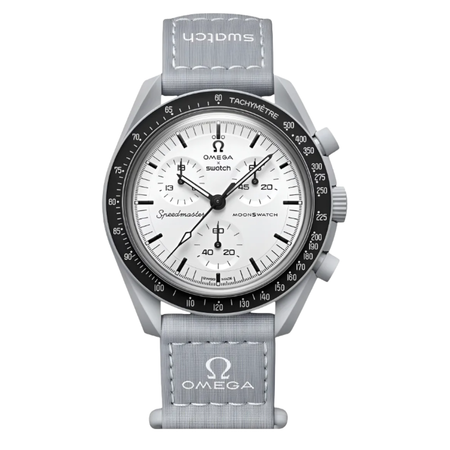 Relógio Swatch x Omega Relógio Moonwatch "1965 Grey" Cinza/Branco