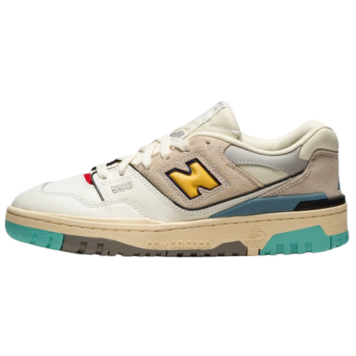 Tênis New Balance 550 GS "Sea Salt Yellow" Branco/Cinza