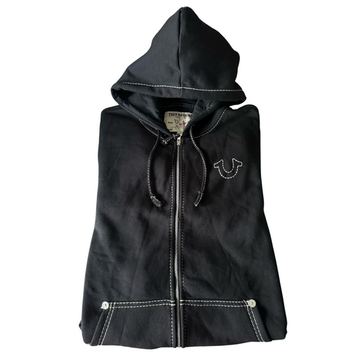 Moletom True Religion Zip Up "Big T" Preto