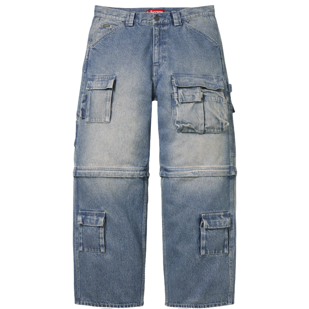 Calça Supreme SS26 "Zip-Off Utility" Azul