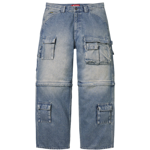 Calça Supreme SS26 "Zip-Off Utility" Azul