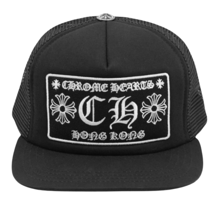Boné Chrome Hearts "CH Hong Kong Trucker Hat" Preto