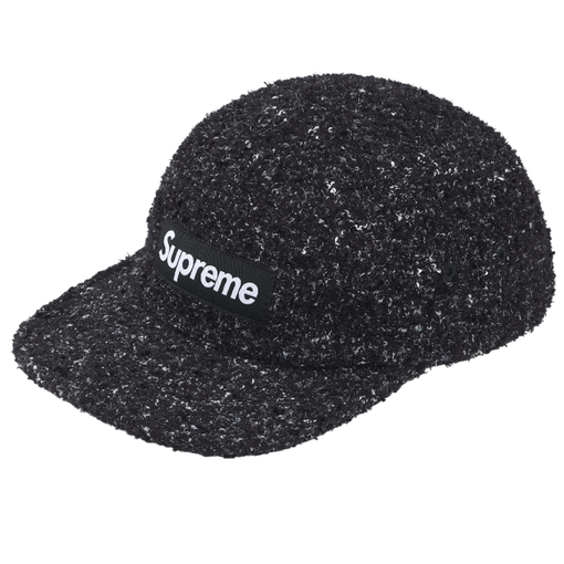 Boné Supreme SS26 "Bouclé" Preto