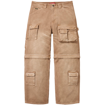 Calça Supreme SS26 "Zip-Off Utility" Bege