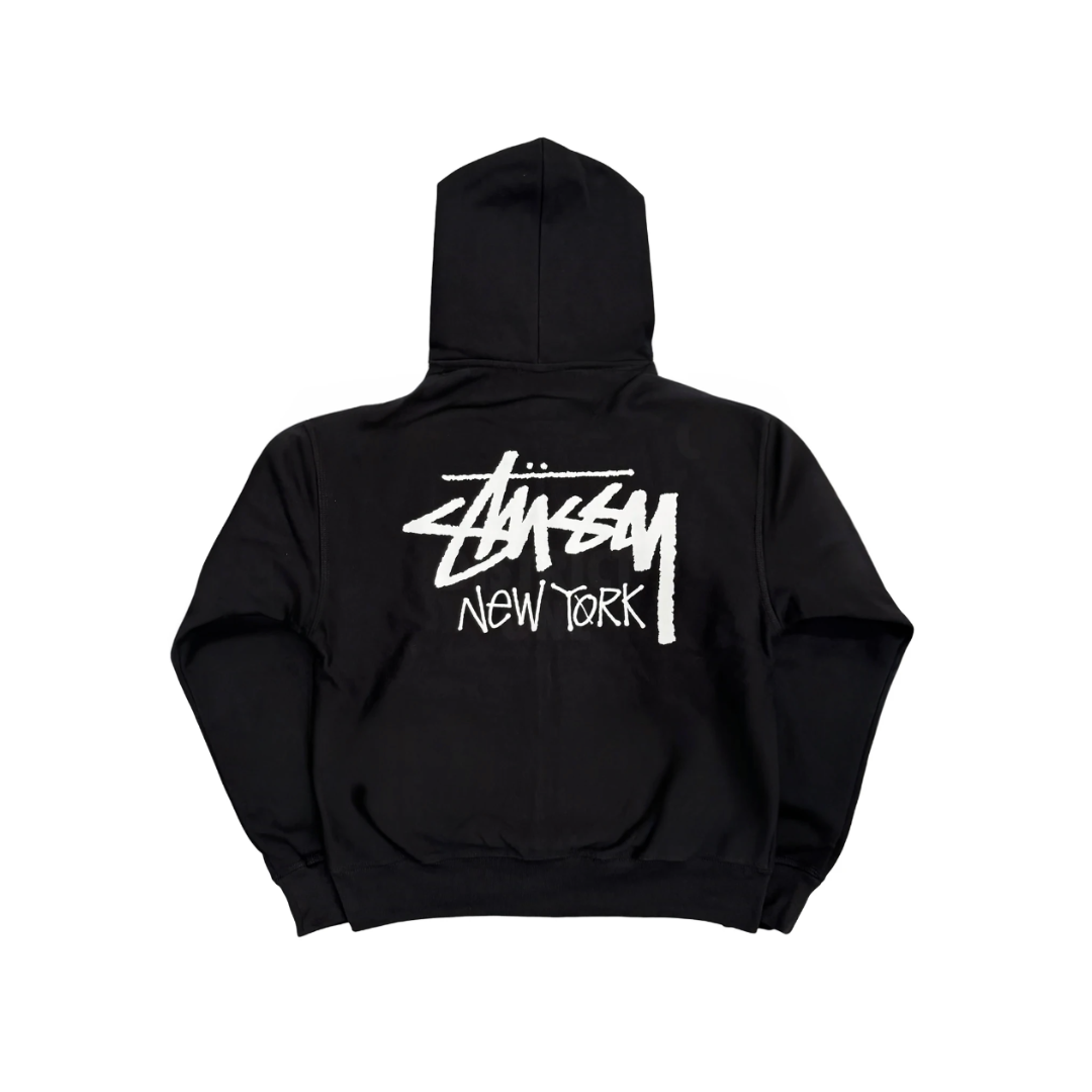 Moletom Stussy Zip Up "New York" Preto