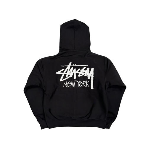 Moletom Stussy Zip Up "New York" Preto