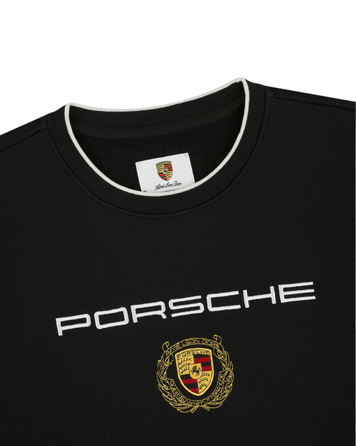 Moletom Aimé Leon Dore x Porsche Embroidered Crewneck Sweatshirt "Jet Black" Preto