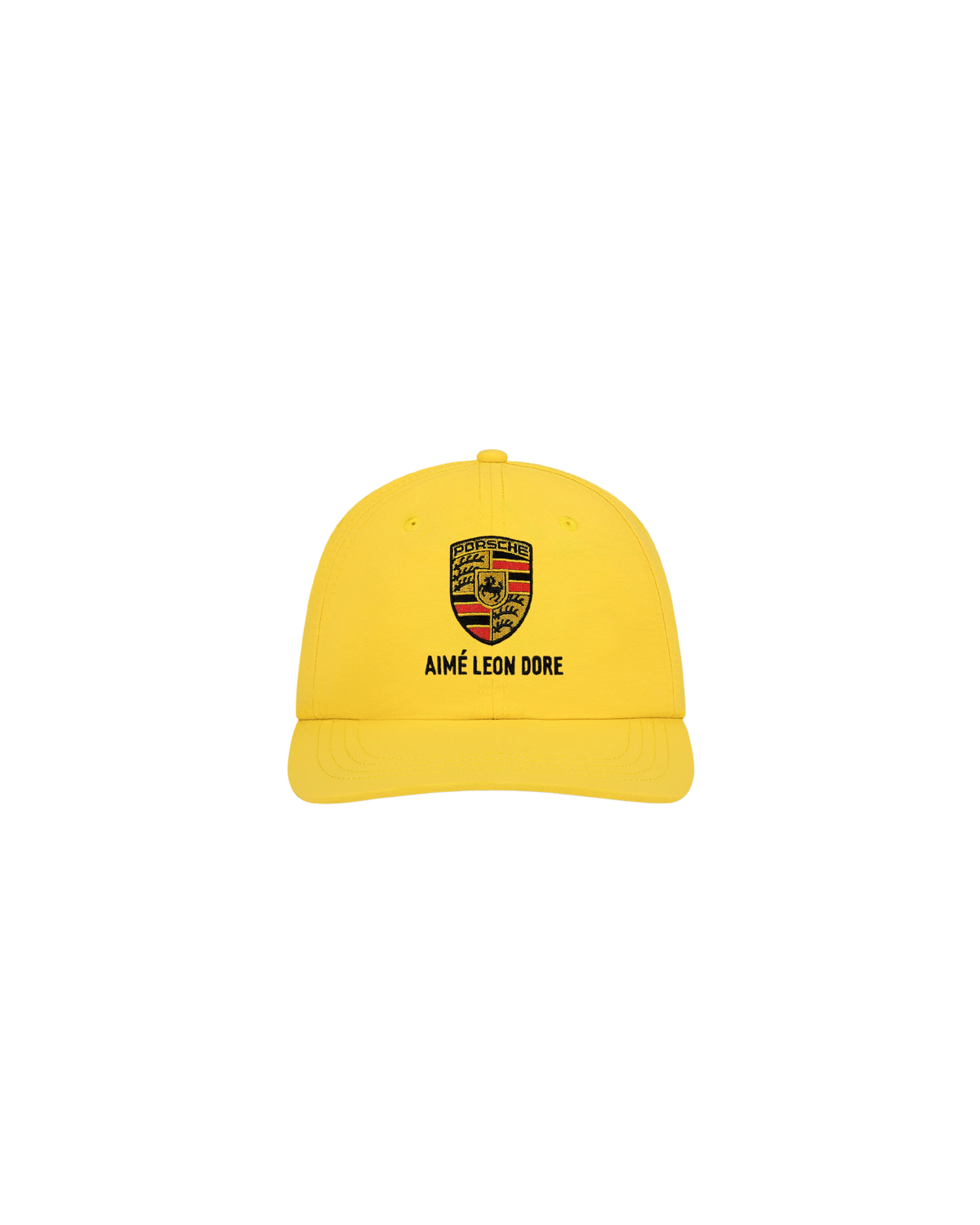 Boné Aimé Leon Dore x Porsche Nylon Logo "Aspen Gold" Amarelo