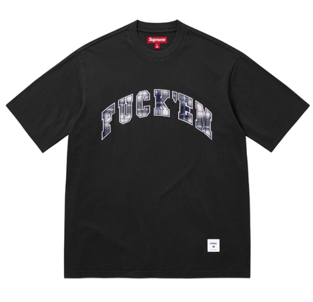 Camiseta Supreme SS26 "Fuck Em Plaid S/s Top" Preto