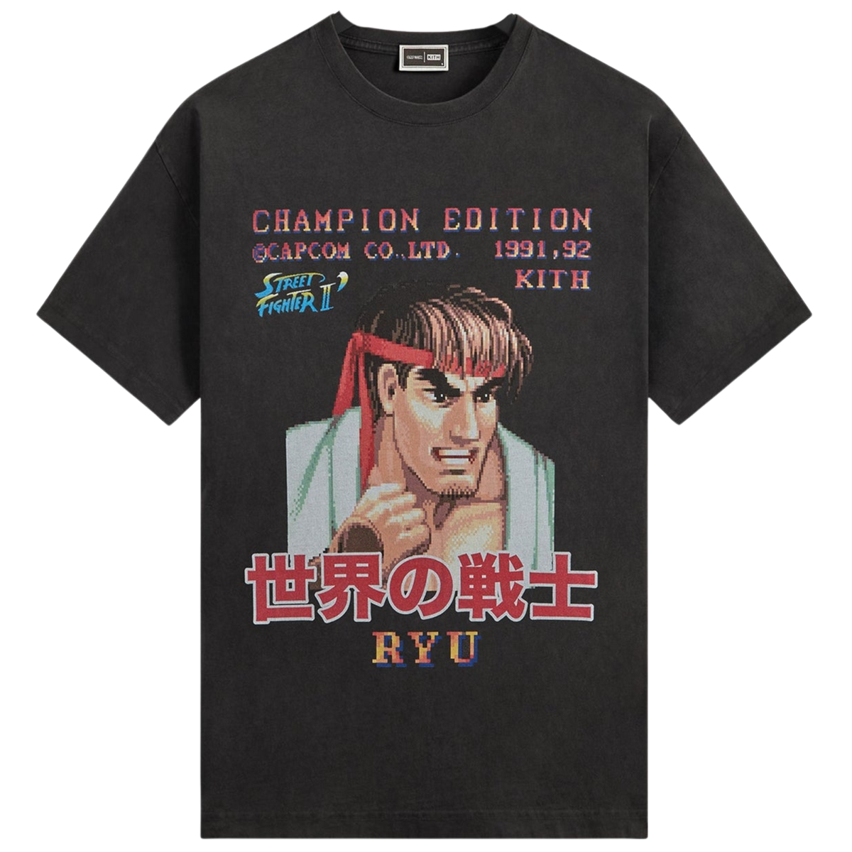 Camiseta Kith x Capcom Marvel vs. Capcom Collection Ryu Champion Edition Vintage "Black" Preto