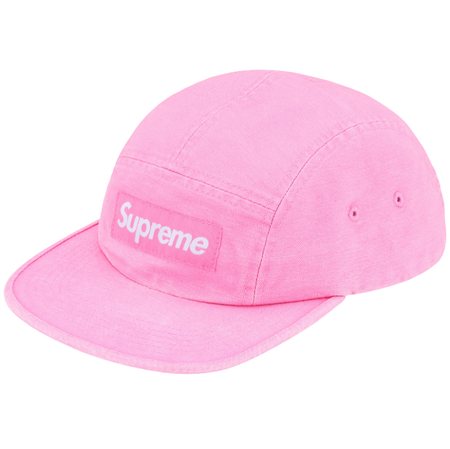 Boné Supreme SS26 "Canvas Camp Cap" Rosa