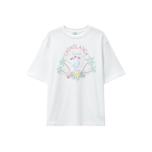 Camiseta Casablanca "Crayon Tennis Club" Branco