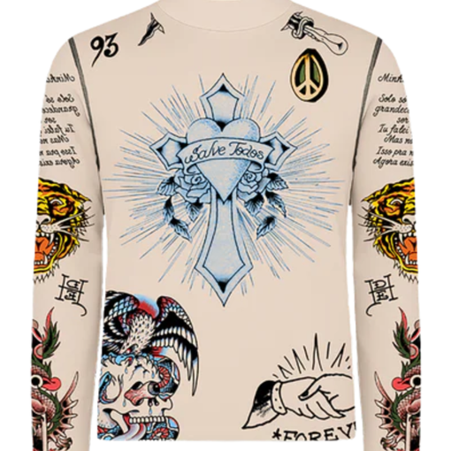 Tule Ed Hardy x Matue Tattoed Skin 2 Masculino "Cream" Bege