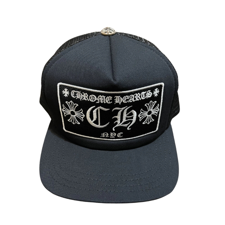 Boné Chrome Hearts "CH New York City Trucker Hat" Preto