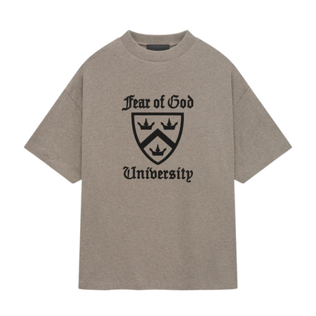 Camiseta Essentials Fear of God Heavy Crewneck Tee "Heather Gray" Cinza