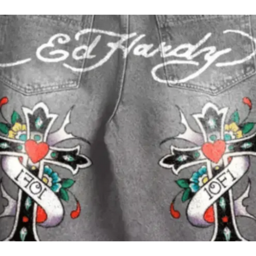 Jorts Exclusiviist 1of1 x Ed Hardy "N1rvana" Preto