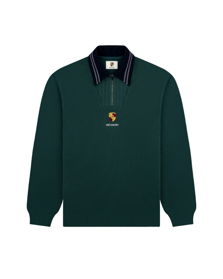 Suéter Aimé Leon Dore x Porsche Collar Quarter Zip Pullover "Pine Grove" Verde