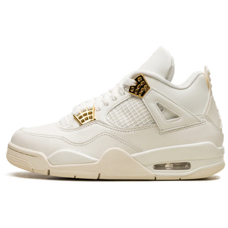 Tênis Nike Air Jordan 4 Retro Wmns "Metallic Gold" Branco
