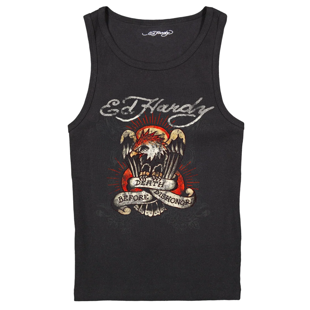 Regata Ed Hardy x Matue Death Before Dishonor Feminino "Black" Preto