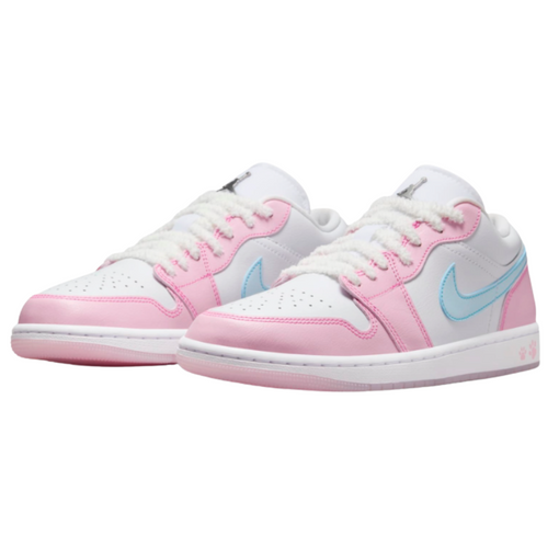 Tênis Nike Air Jordan 1 Low SE Wmns "Paw Print Pink Foam" Rosa