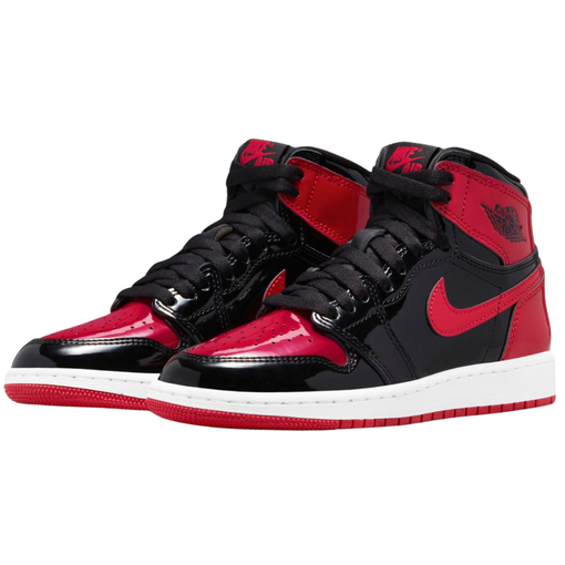 Tênis Nike Air Air Jordan 1 Retro High OG GS "Patent Bred" Preto/Vermelho