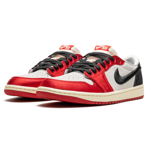 Tênis Nike Air Jordan 1 Retro Low OG x Trophy Room "Rookie Card Away" Vermelho/Preto