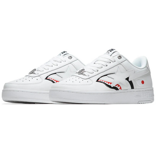 Tênis A Bathing Ape Bape Sta Low Shark Pack "White" Branco