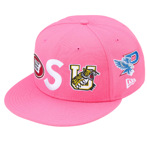 Boné Supreme SS26 x New Era "Mascots S Logo" Rosa