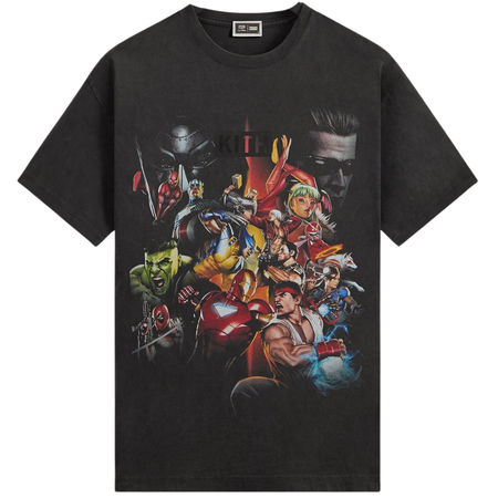 Camiseta Kith x Capcom Marvel vs. Capcom Collection Ultimate  Vintage "Black" Preto