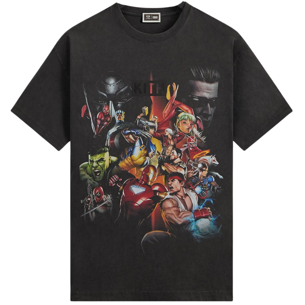 Camiseta Kith x Capcom Marvel vs. Capcom Collection Ultimate  Vintage "Black" Preto