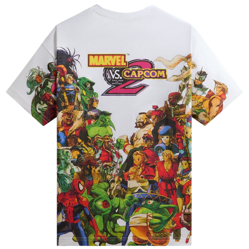 Camiseta Kith x Capcom Marvel vs. Capcom Collection New Age of Heroes All-Over Printed "White" Branco