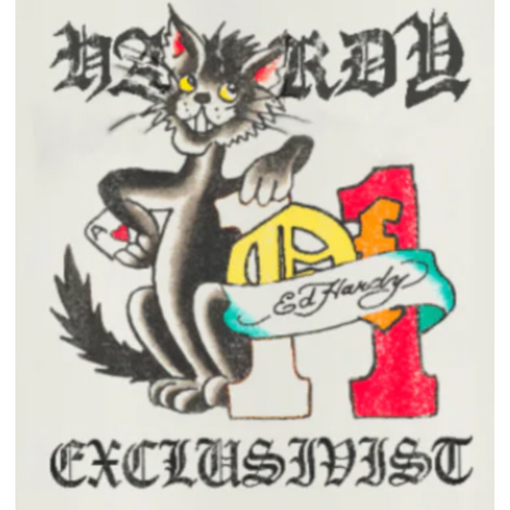 Camiseta Exclusiviist 1of1 x Ed Hardy "Ace of Spades" Off White