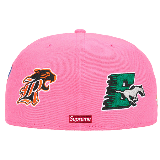 Boné Supreme SS26 x New Era "Mascots S Logo" Rosa