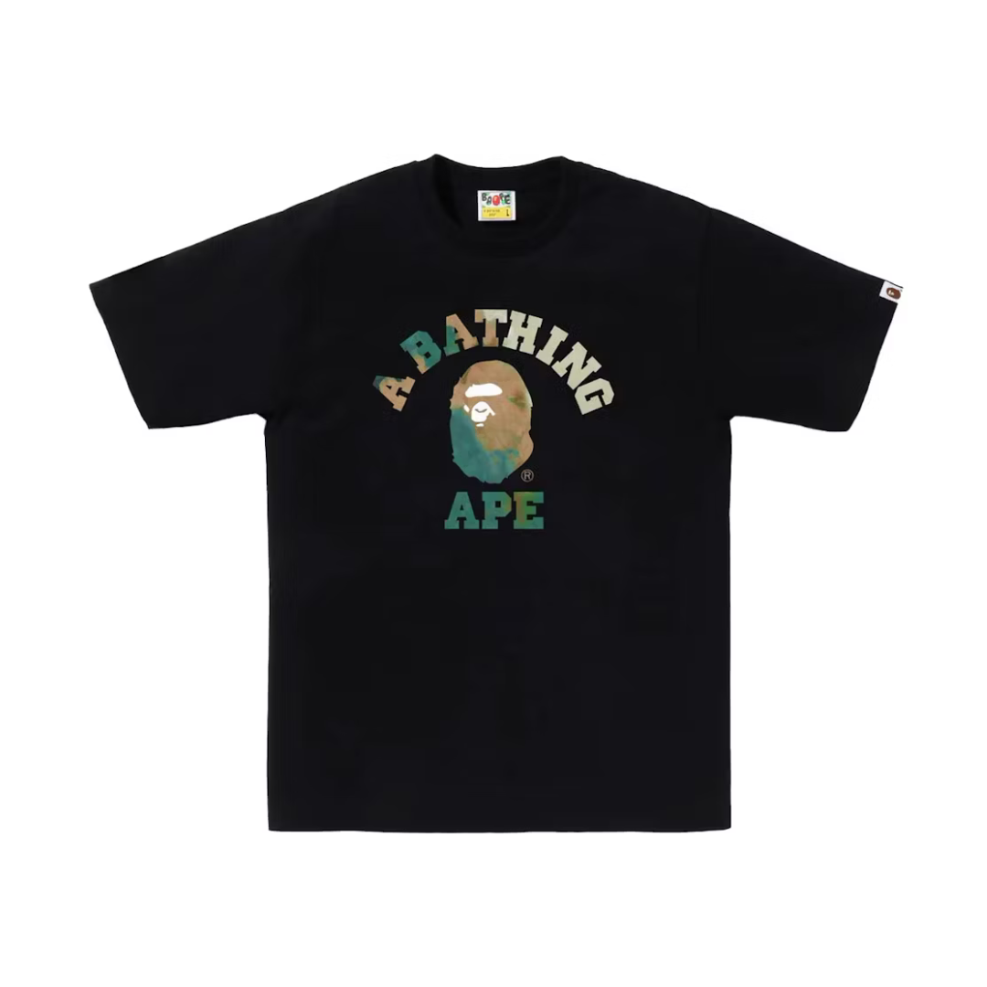 Camiseta Bape "Tie Dye College" Preto