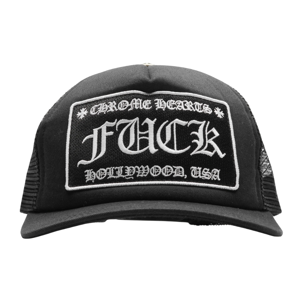 Boné Chrome Hearts "CH Hollywood Trucker Hat" Preto