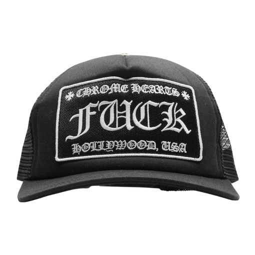 Boné Chrome Hearts "CH Hollywood Trucker Hat" Preto