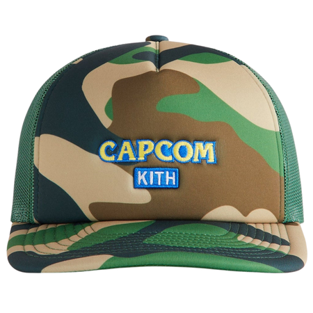 Boné Kith x Capcom Marvel vs. Capcom Collection Nolan Trucker "Camo" Verde