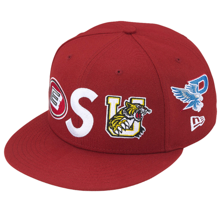 Boné Supreme SS26 x New Era "Mascots S Logo" Vermelho