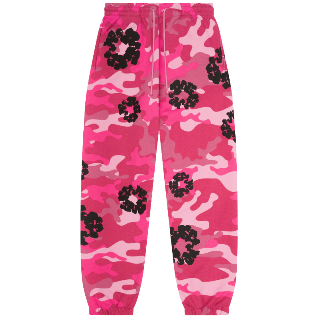 Calça Denim Tears Cotton Wreath Sweatpant "Pink Camo" Rosa