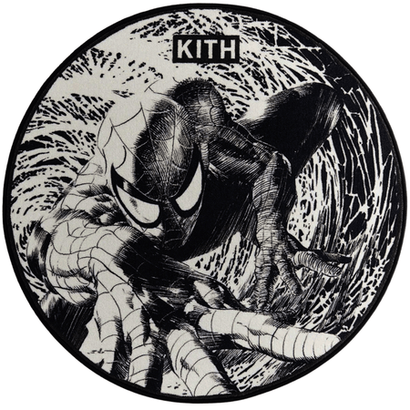 Tapete Kith x Capcom Marvel vs. Capcom Collection Spider-Man Area Rug "Black/White" Preto/Branco