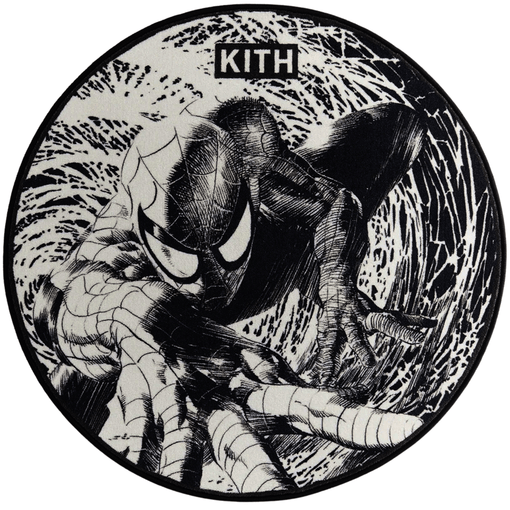 Tapete Kith x Capcom Marvel vs. Capcom Collection Spider-Man Area Rug "Black/White" Preto/Branco