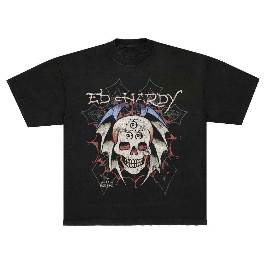 Camiseta Ed Hardy x Matue Bat Skull "Black" Preto