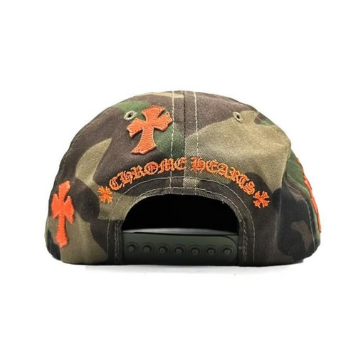 Boné Chrome Hearts Cross Patch "Camo Green" Verde/Laranja