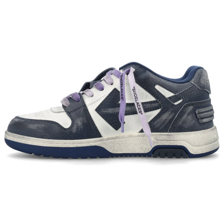 Tênis OFF-WHITE Out Of Office Low "Vintage Leather" Azul Marinho