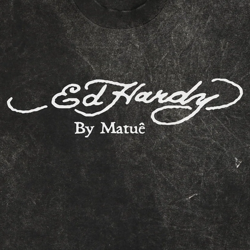 Camiseta Ed Hardy x Matue By Matue "Grey" Cinza Estonado