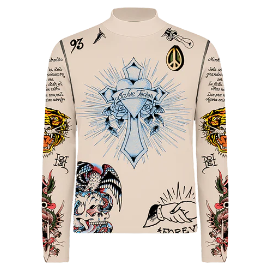 Tule Ed Hardy x Matue Tattoed Skin 2 Masculino "Cream" Bege