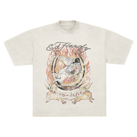 Camiseta Ed Hardy x Matue Horse "Off-White" Branco